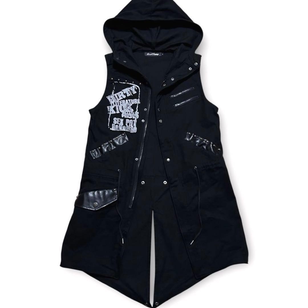 希少 SEXPOT セックスポットリベンジ レザー スタッズ パーカー ベスト