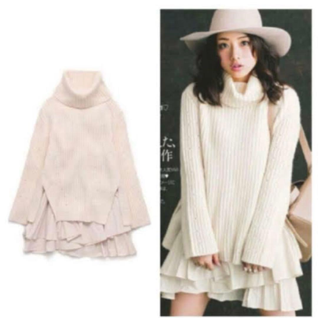 【今季最終値下げ】スナイデル　フリルコンビニットニットワンピース　石原さとみ