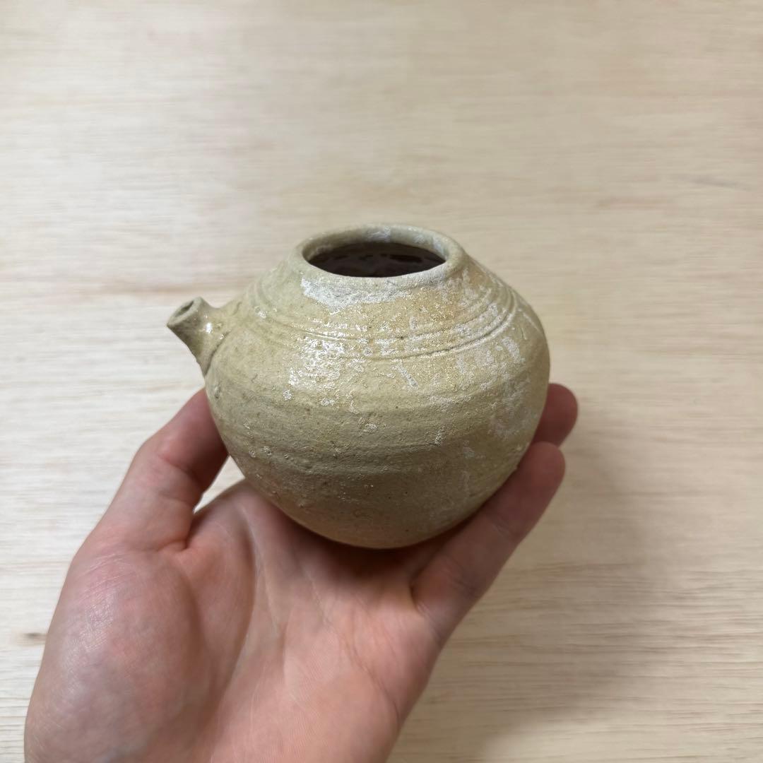 古瀬戸 灰釉 水滴 室町時代 発掘品 陶片 古美術 骨董 民藝 古美濃 古常滑