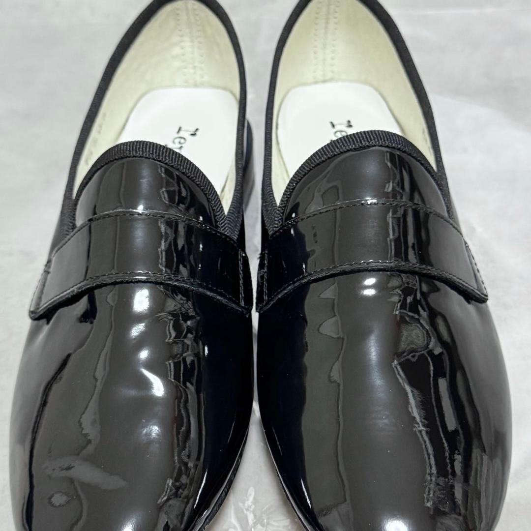 極美品 レペット マイケル ローファー エナメル 黒 36.5 23 フラット