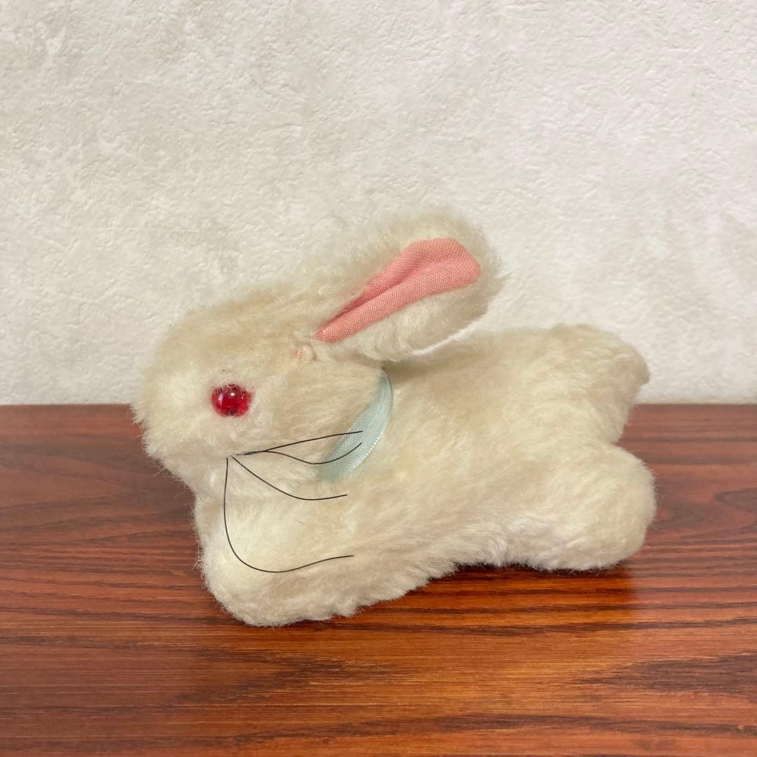 赤い目の白うさぎ　ぬいぐるみ　ドイツ　ヴィンテージ
