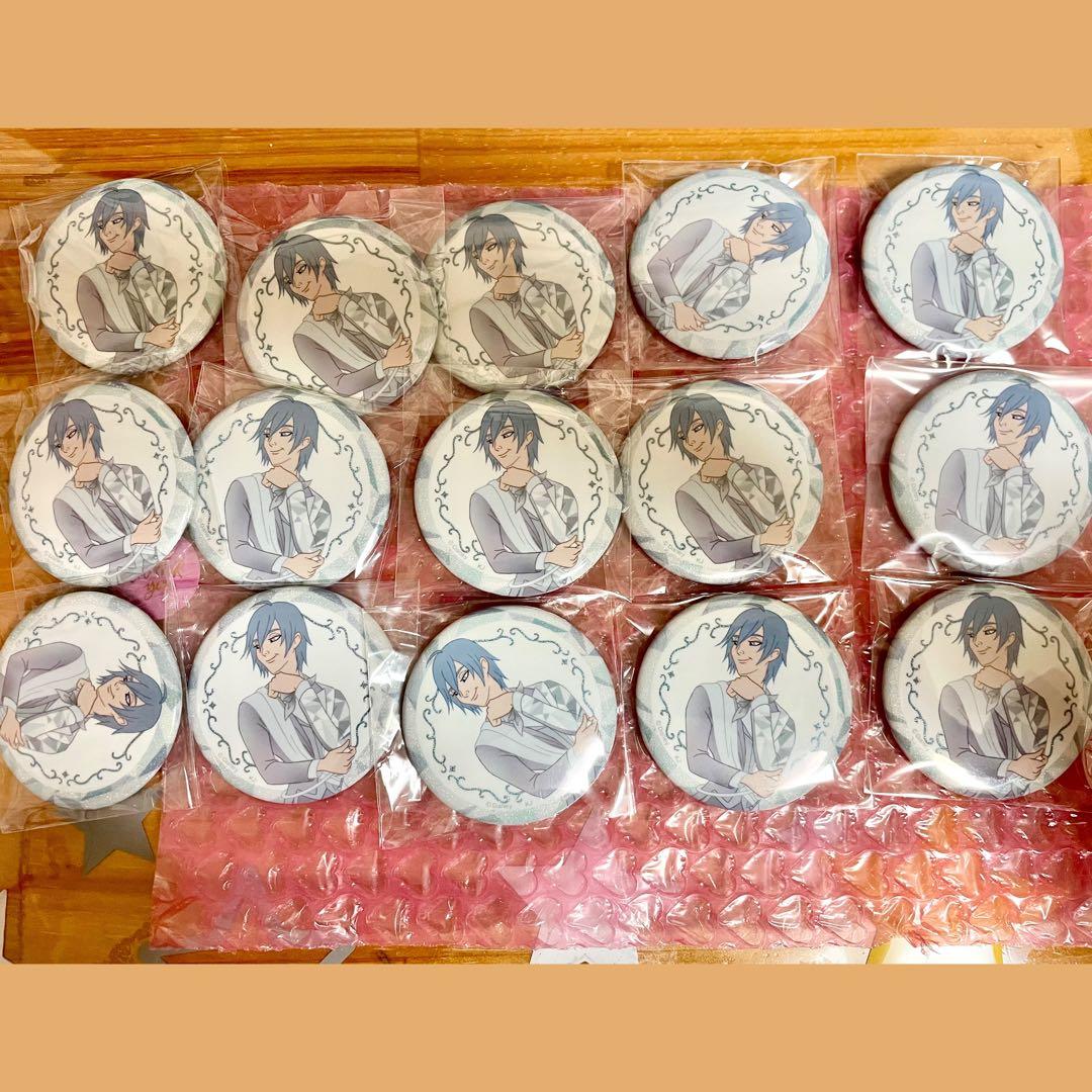 ツイステ ディズニー100 グリッター缶バッジ プラチナジャケット　シルバー