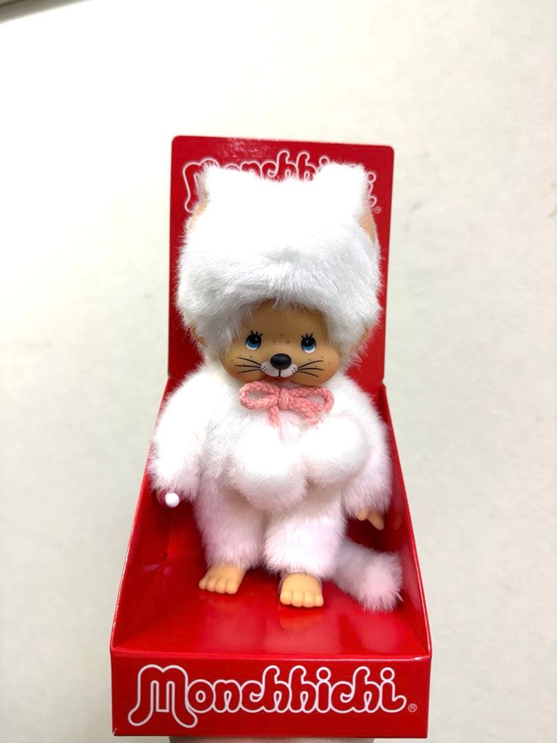 EU限定モンチッチ 白い猫 ぬいぐるみ　セキグチ