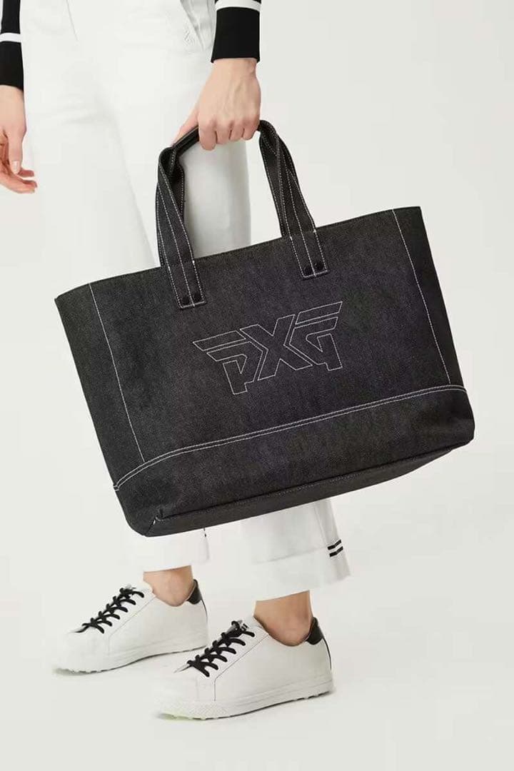 PXG ゴルフ カートバッグ ラウンドバッグ 大型デニムバッグ トートバッグ