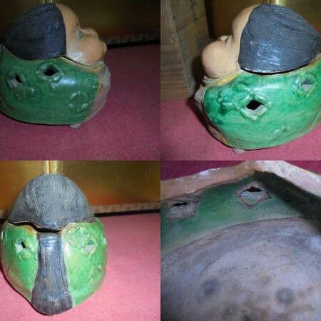 AKａ5322　鵤幸右衛門　人形屋　お多福　香炉