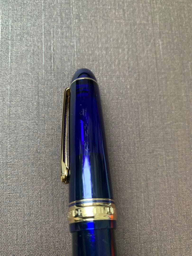 PLATINUM 3776 万年筆 ブルー 14Kペン先