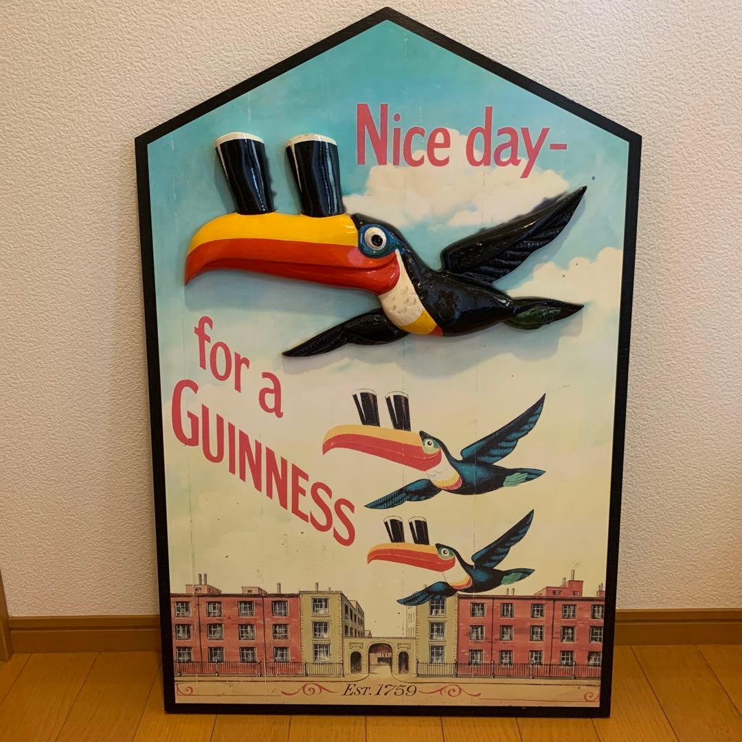 木製看板　ギネスビール　店頭用　ディスプレイ