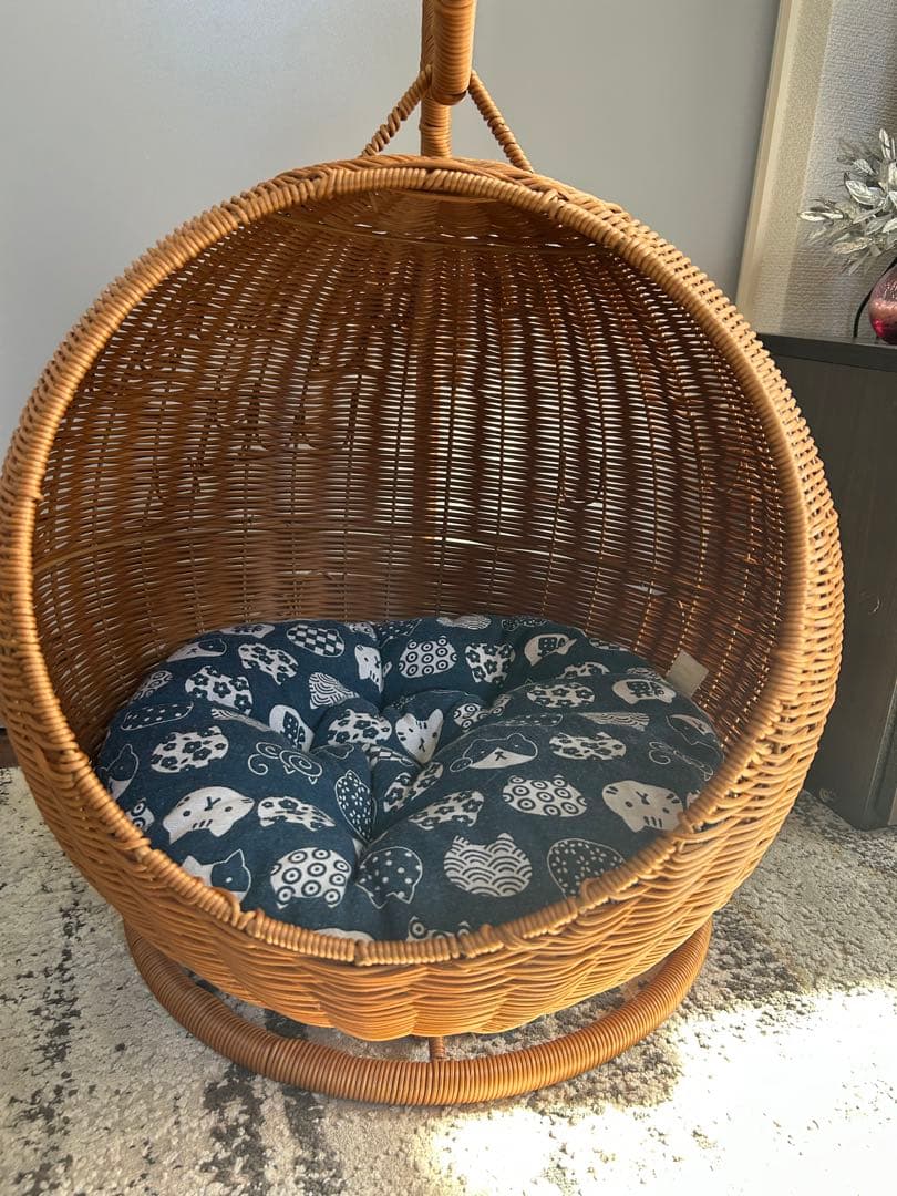 猫用ハンモック型ベッド ウィッカー製