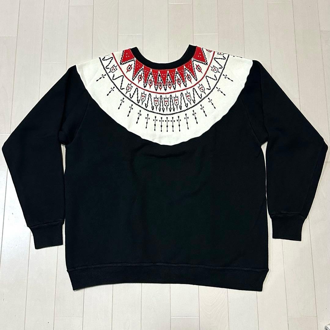 WAREHOUSE ウエアハウス 雪柄スウェット 黒 ブラック 42