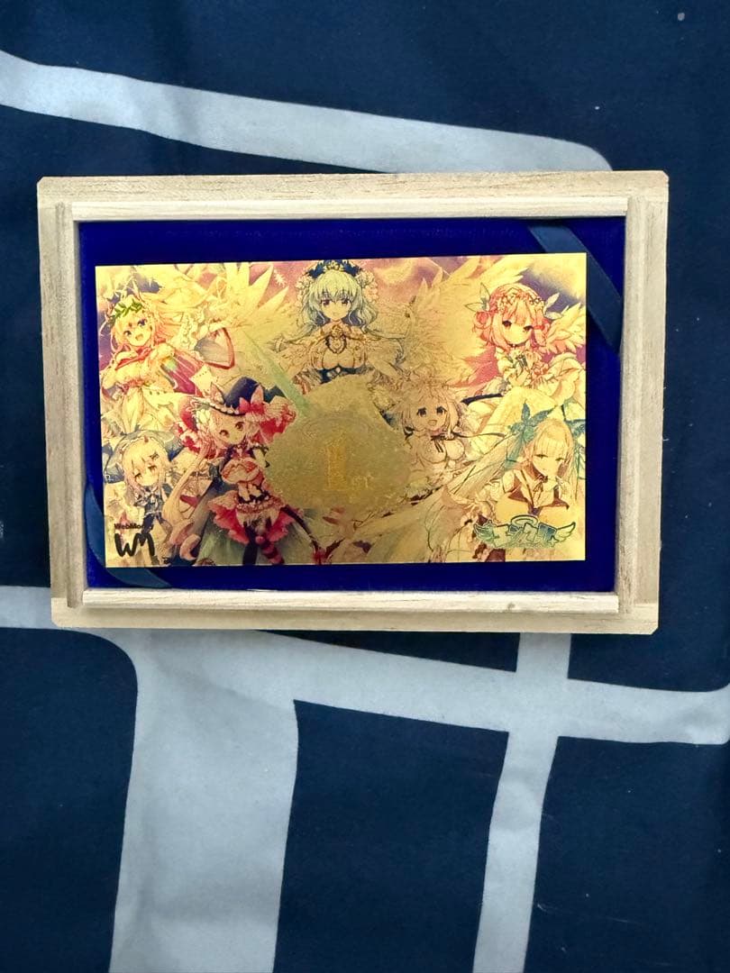 シ*き様 純金99.99% イラスト金箔プレート DMM限定品 金色アート フレ