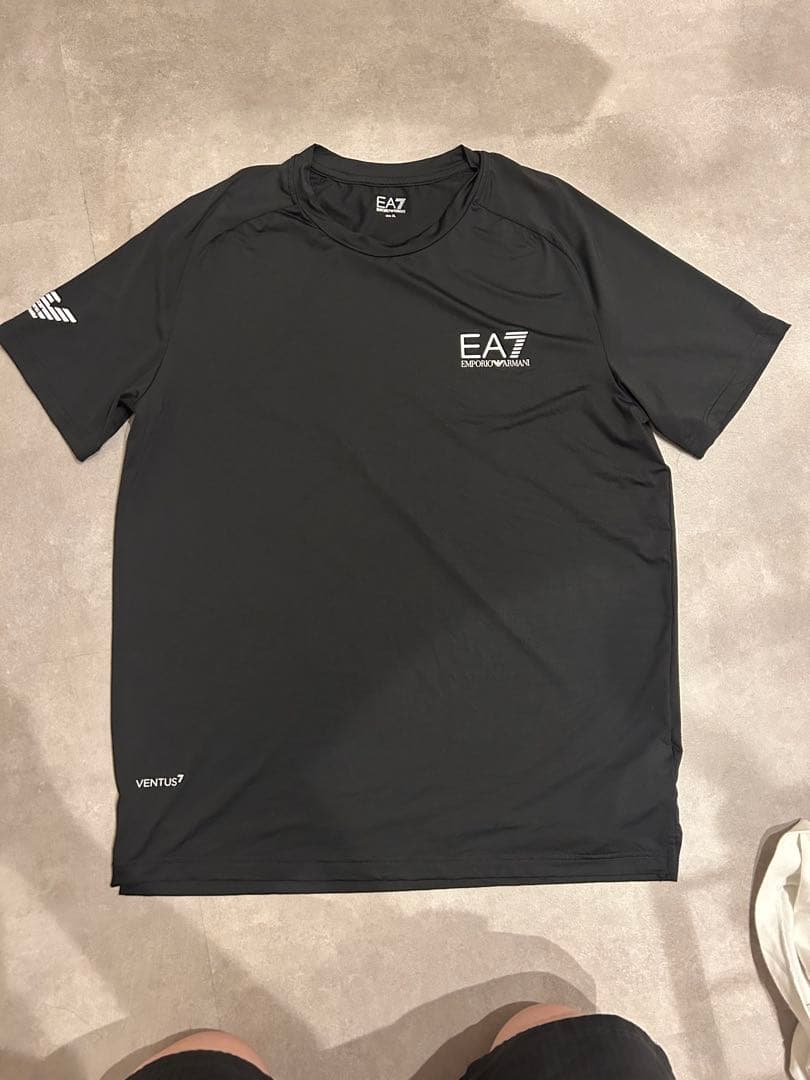 アルマーニ　テニスウエア　EA7 VENTUS 黒 スポーツTシャツ