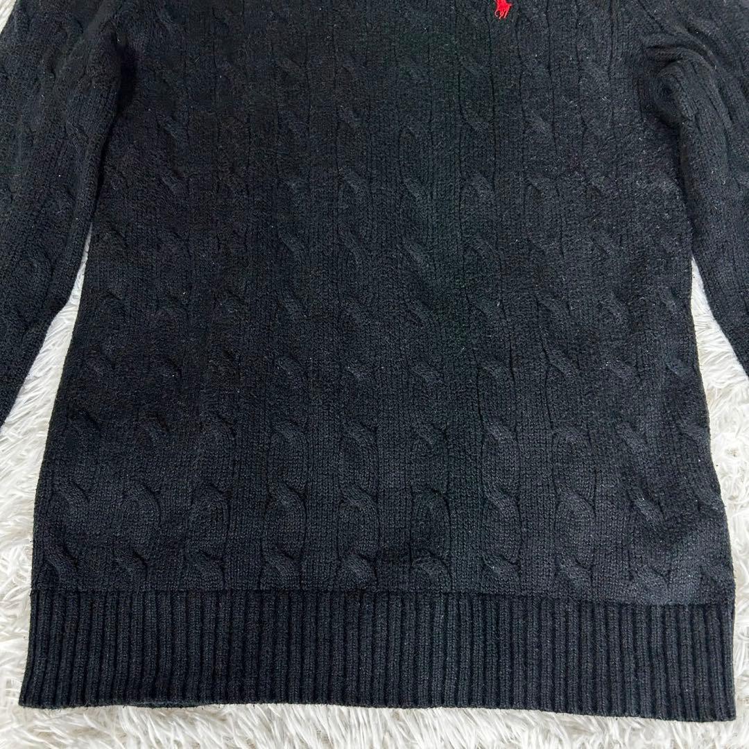 美品✨ポロラルフローレン ケーブルニット セーター コットン クルーネック M