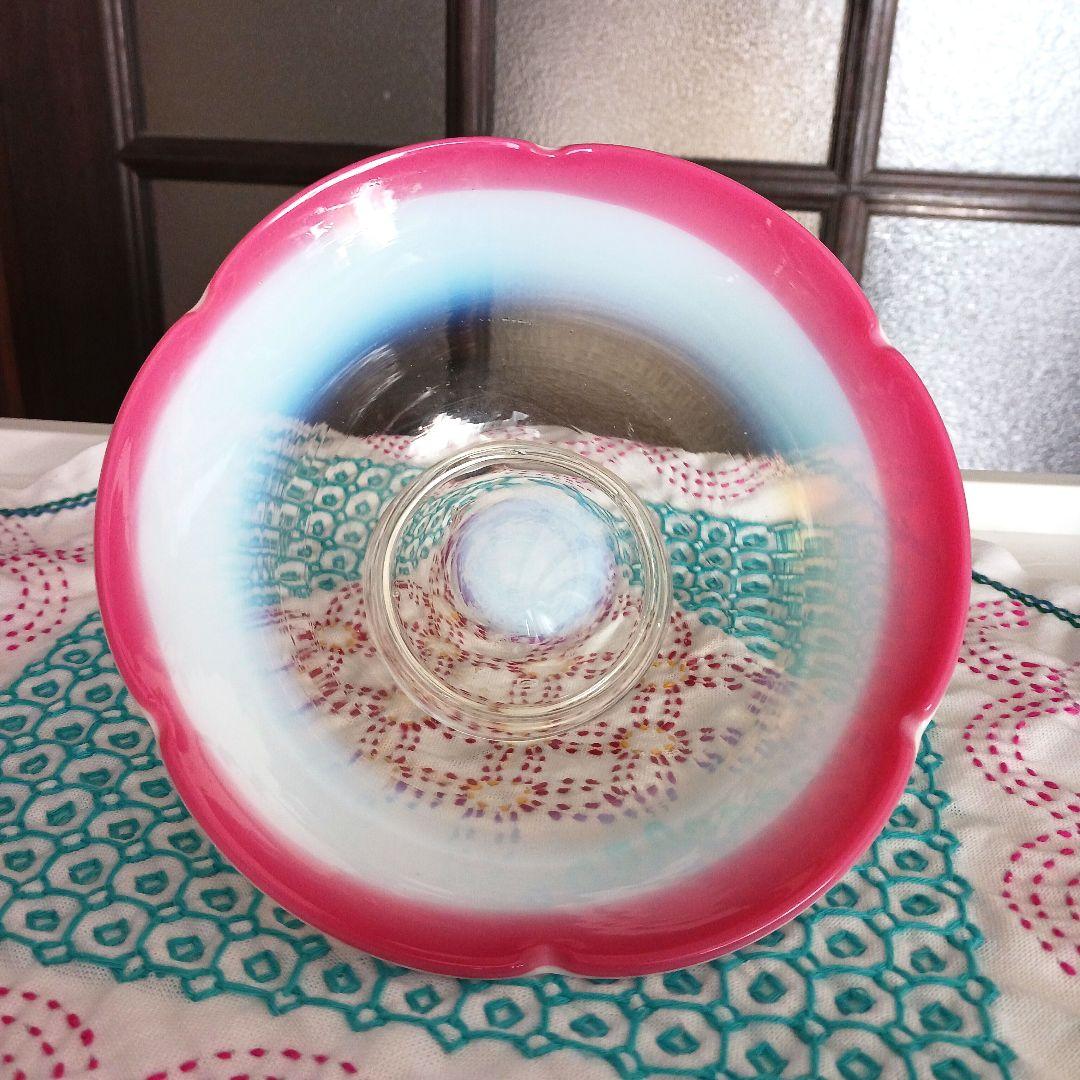 和製ガラス　大正　氷カップ　花びら　　15センチ