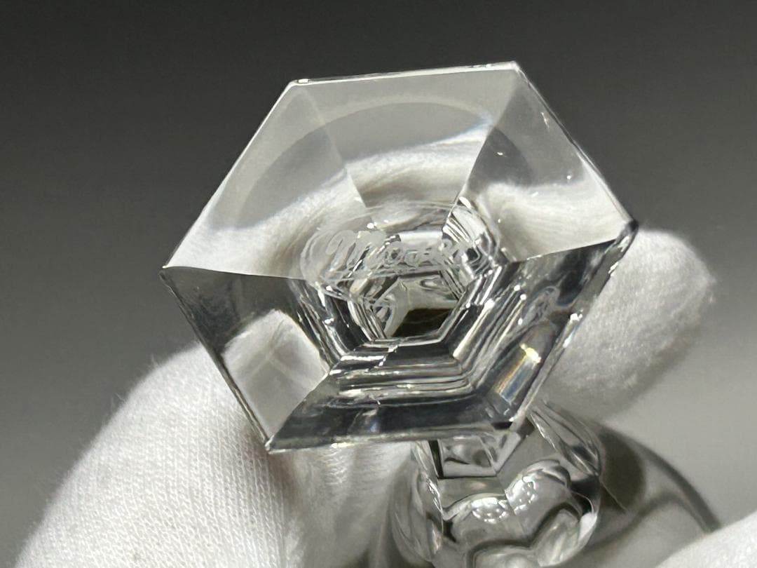 ベネチアンガラス MOSER 金彩 切子　モーゼル リキュールグラス 3個セット