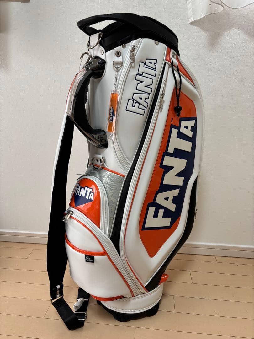 FANTA キャディバッグ ホワイト/オレンジ/ブルー