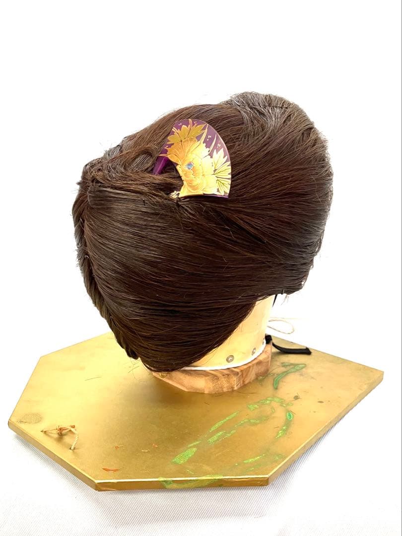 抱き合わせ、中サイズ(編み無しタイプ)中古舞踊かつら、大衆演劇かつ、日本髪かつら