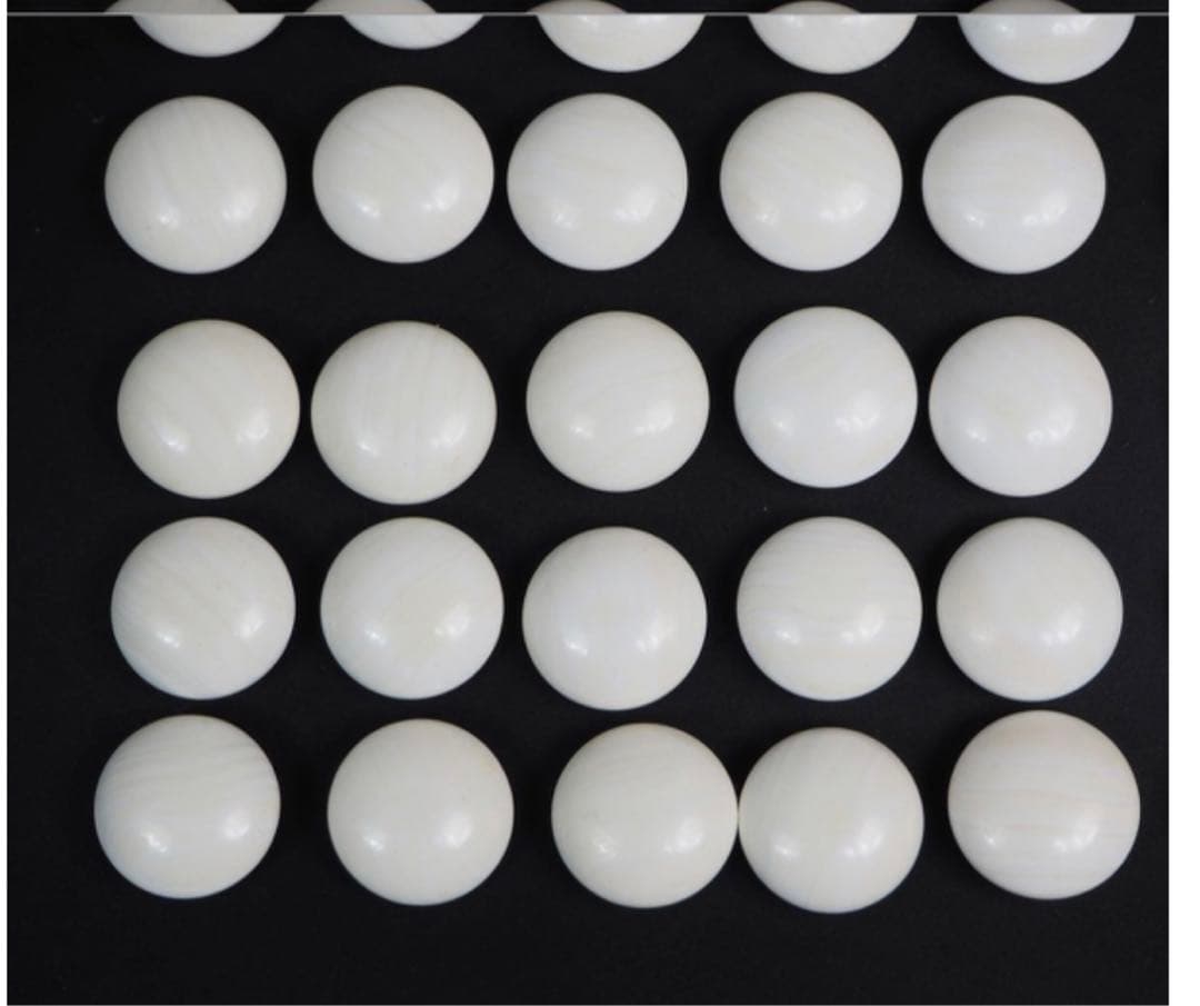 送料無料　日向特産　日向スワブデ蛤碁石36号・碁笥セット　旧家蔵出