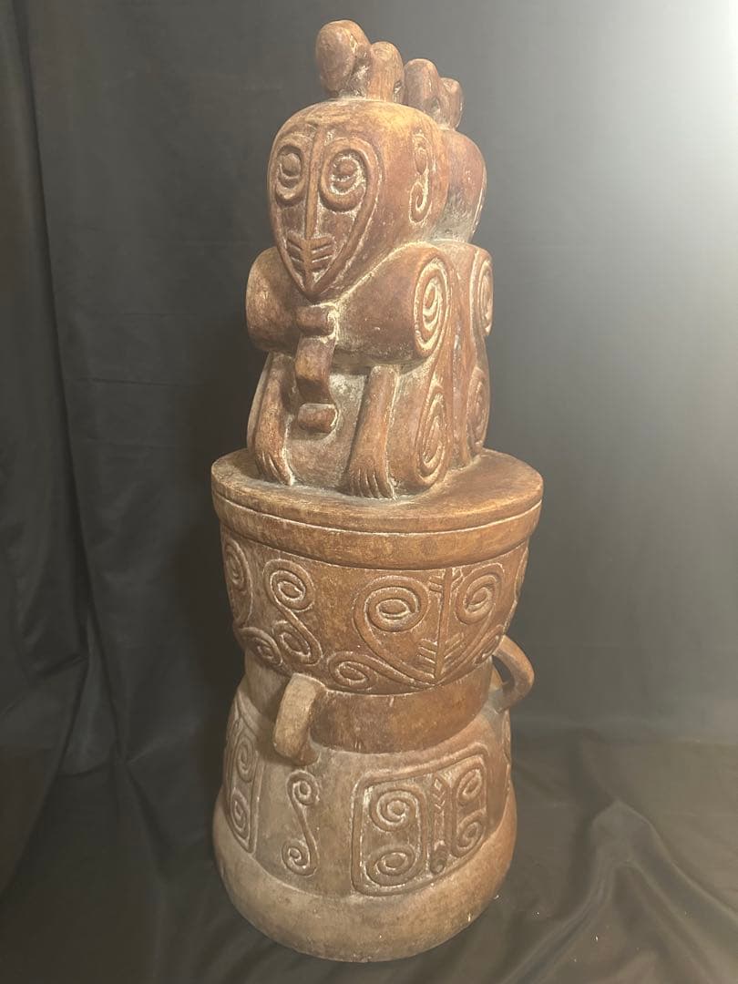 アフリカ 木彫り置物 77cm プリミティブ/ アンティーク