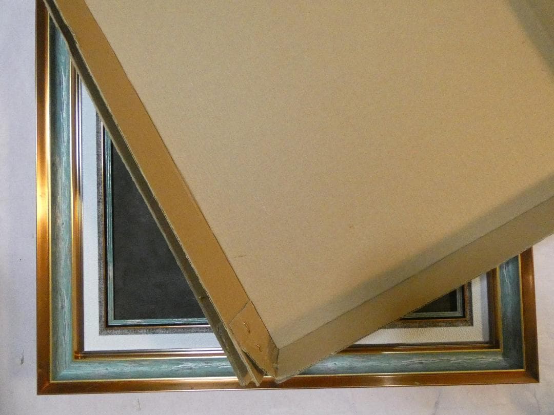 絵画　 油彩　金子國義「タバコを吸う女」 サイン　F6　額装済み 肉筆手描き