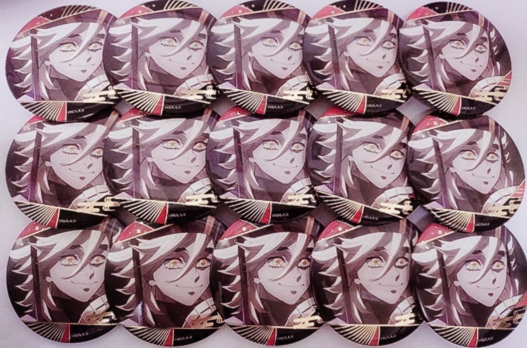 童磨 箔押し缶バッジ 15個