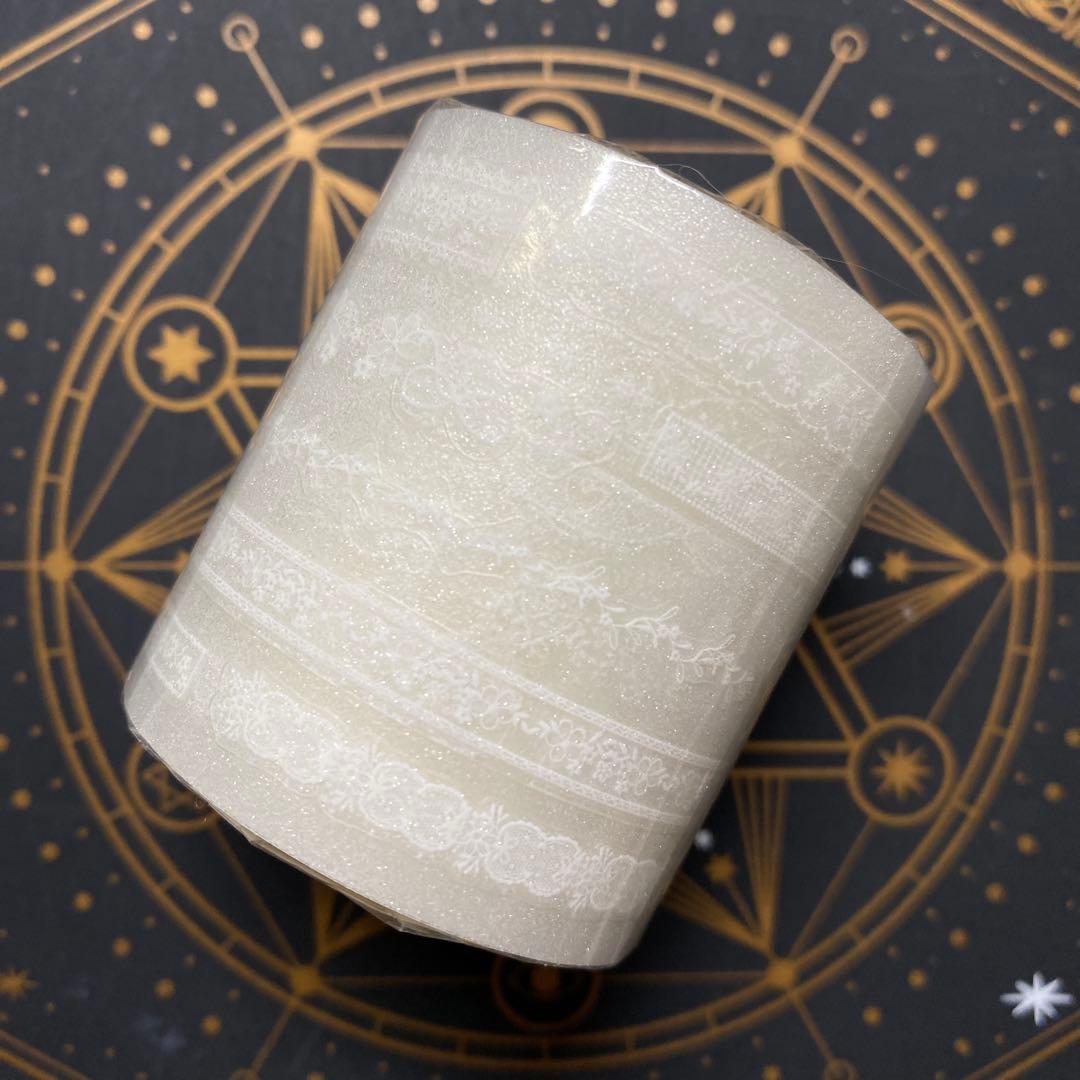 【9441】海外　5.25m ラメ加工カッティングマスキングテープ　レース装飾系