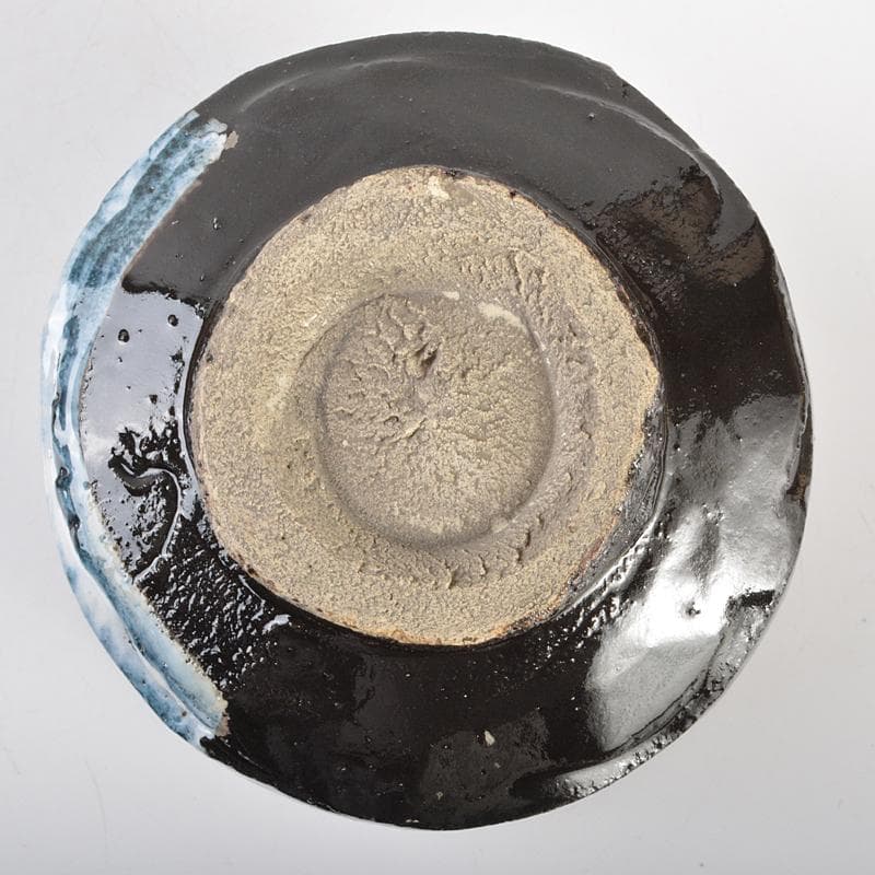 瀬戸焼　木村勝明（画仙斎白兎）作　染付　千寿老人文　筒茶碗　共箱　V　R7232