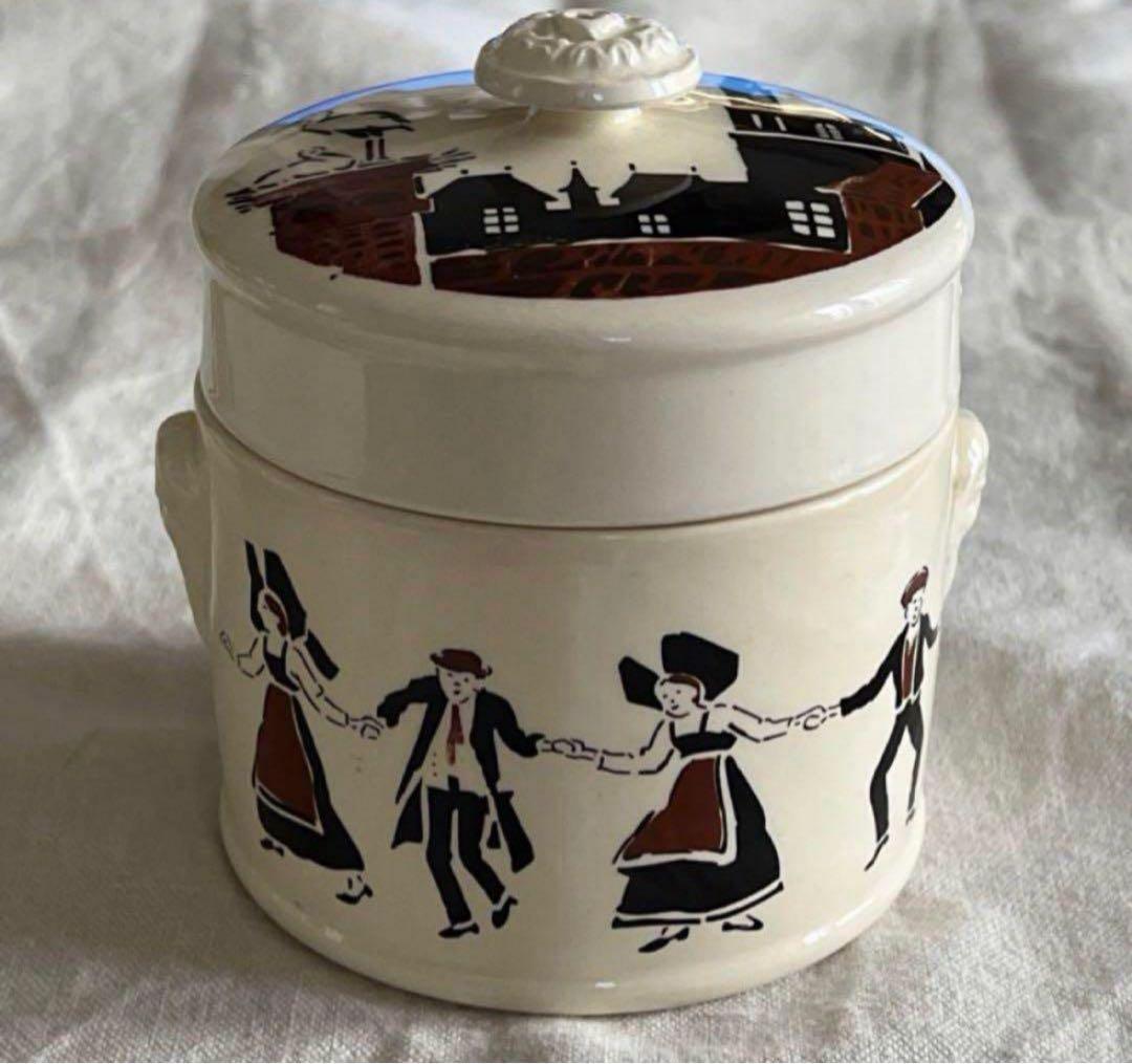 フランス アンティーク サルグミンヌ アルザス テリーヌポット キャニスター