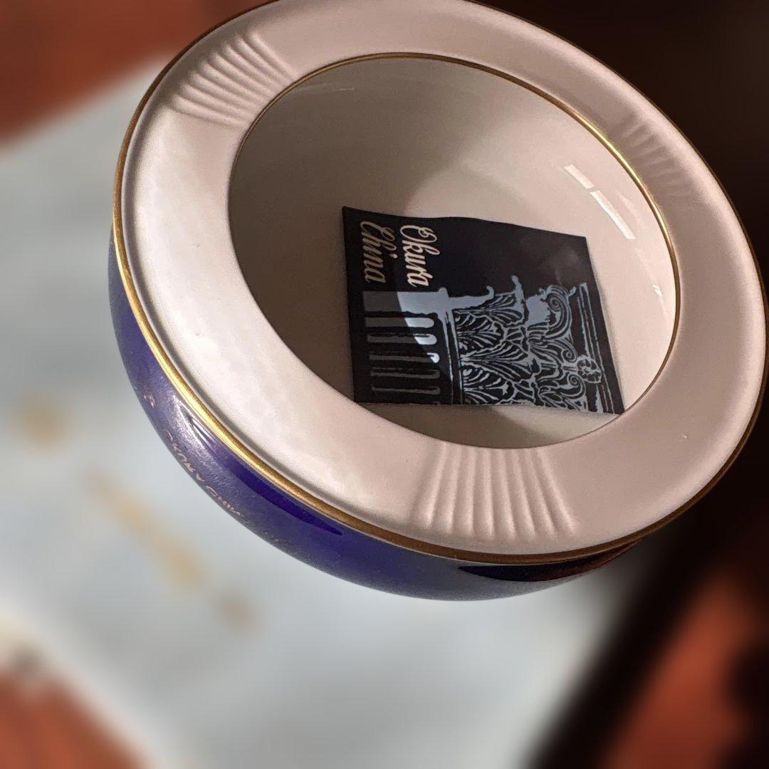 大倉桃園　藍の灰皿