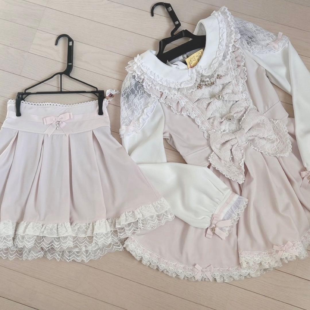 LIZ　LISA 【トリプルリボン フリルセットアップ】ピンク