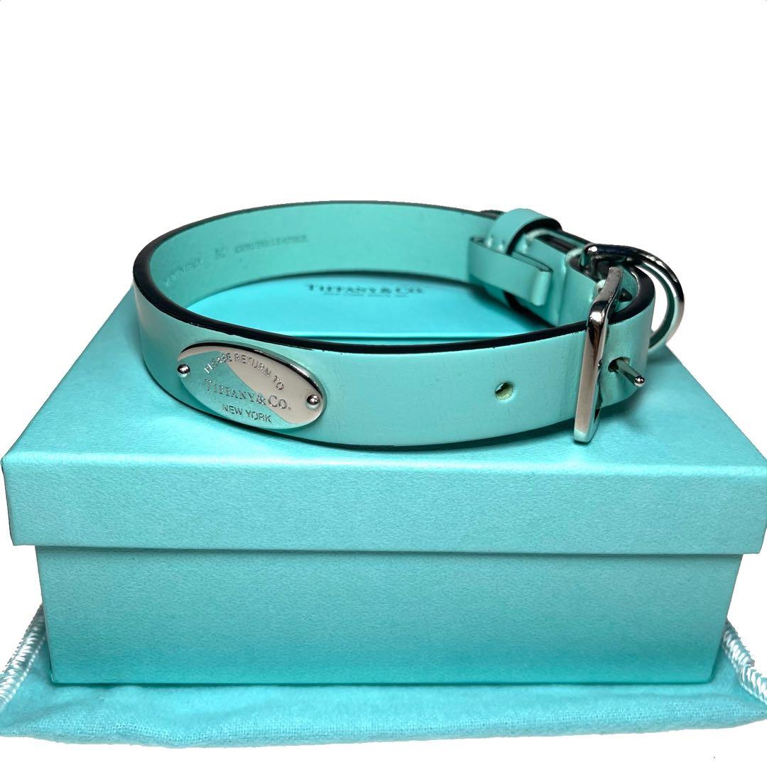 美品 Tiffany&Co. ティファニー 首輪 カラー 犬　M a731