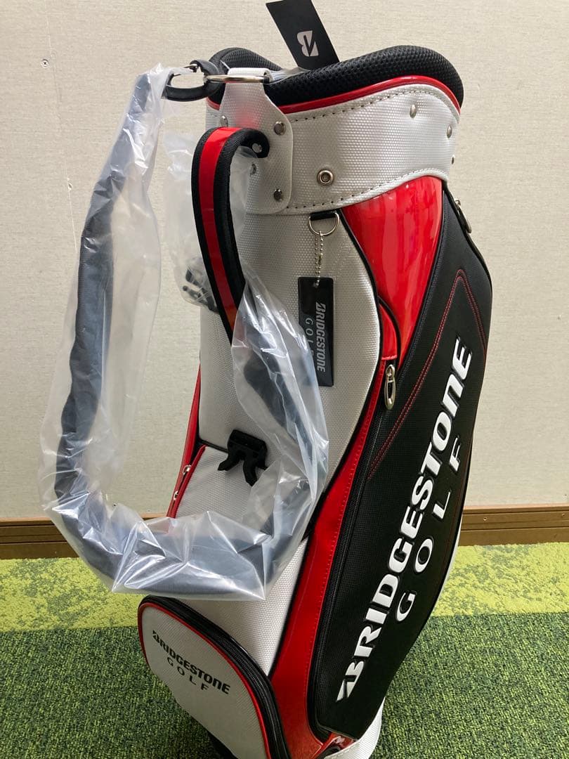 BRIDGESTONE GOLF キャディバッグ 白赤黒　軽量　9インチ