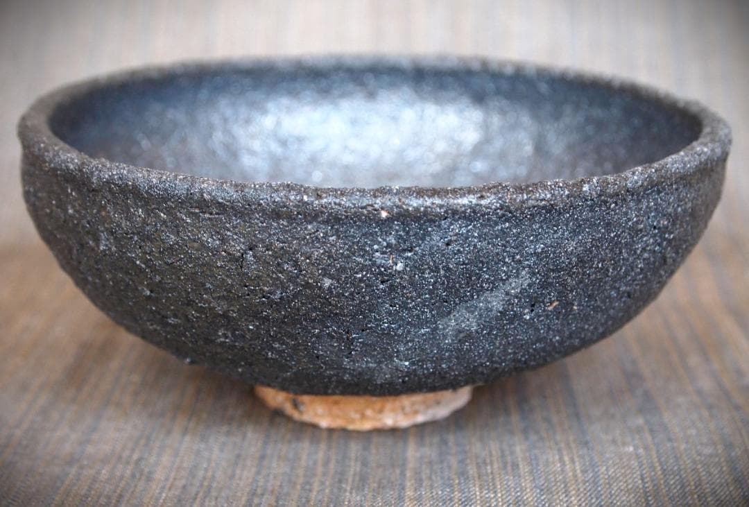 人気作家★鯉江明【父＆師：鯉江良二】常滑天竺手荒土鉄碗Ａ