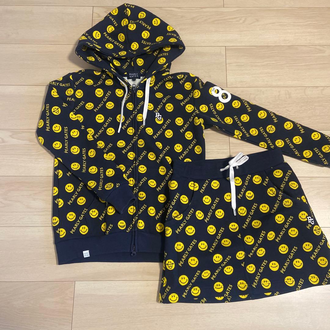 【ほぼ新品】PEARLY GATES スマイリーフェイスセット セットアップ