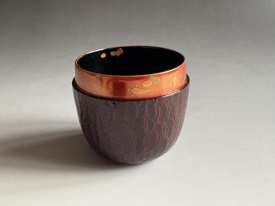 中村宗悦　松皮塗　宝尽くし蒔絵　大棗　薄茶器　茶道具