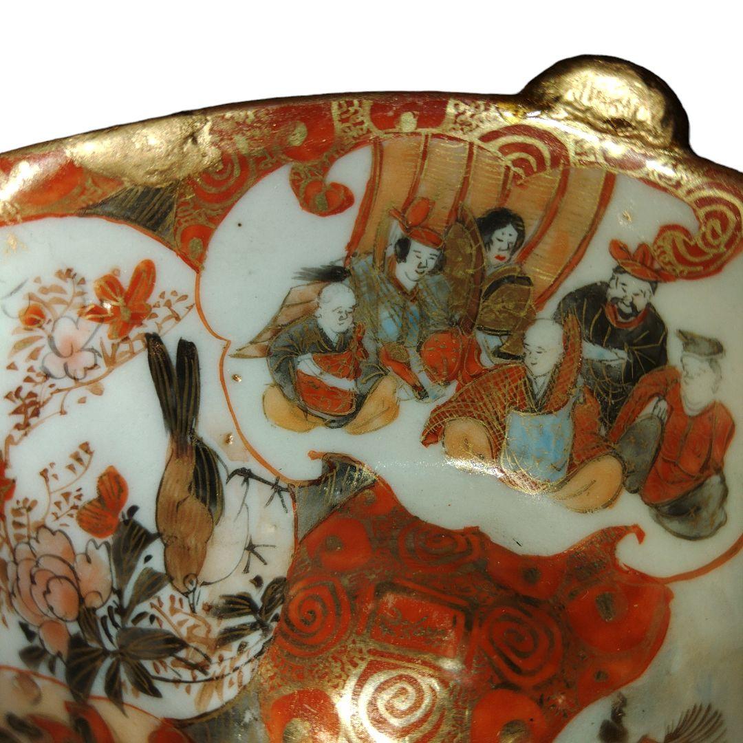 赤絵古九谷焼　煎茶茶器セット　骨董