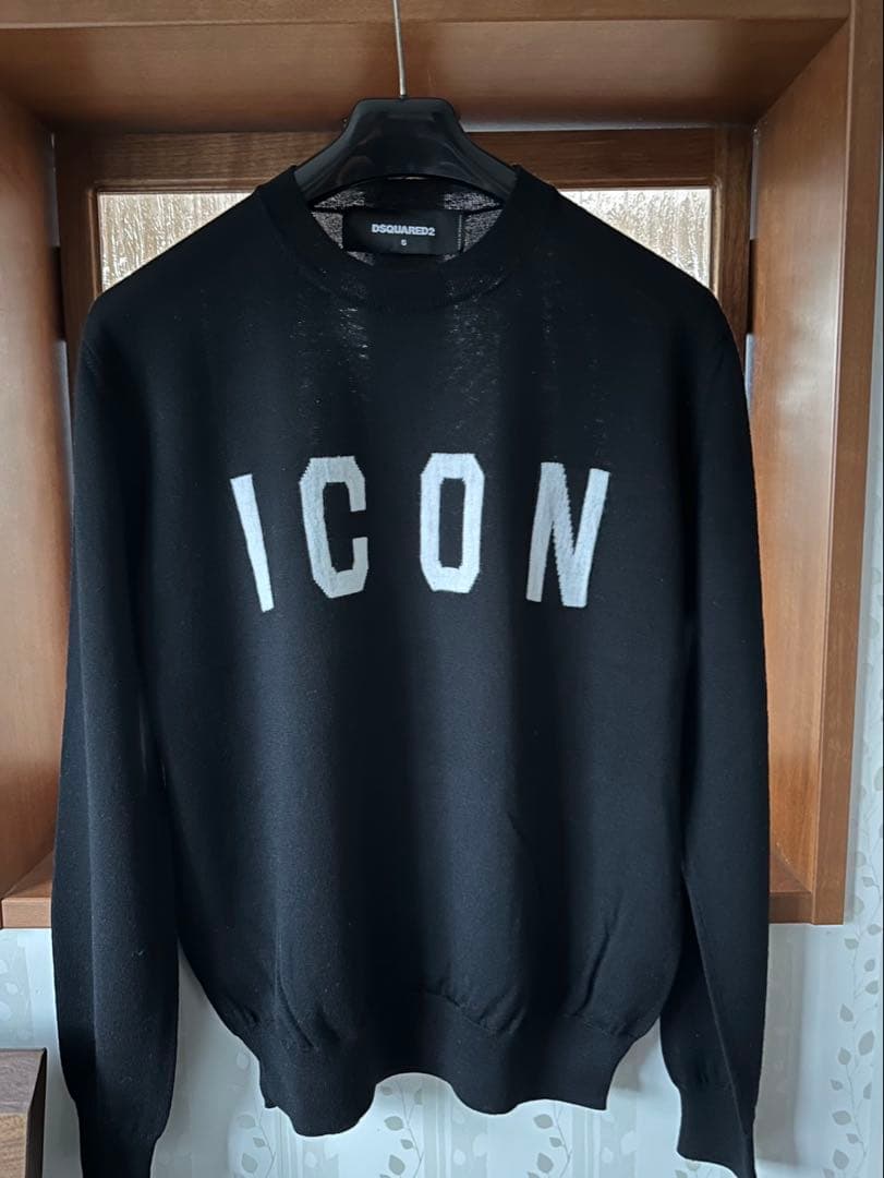 DSQUARED2 ICONロゴ入りブラックセーター