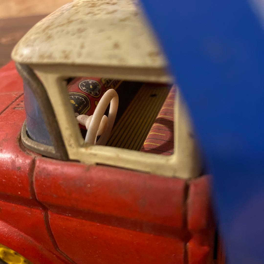 アサヒ玩具　シボレー　ヘビーダンプトラックのブリキおもちゃ