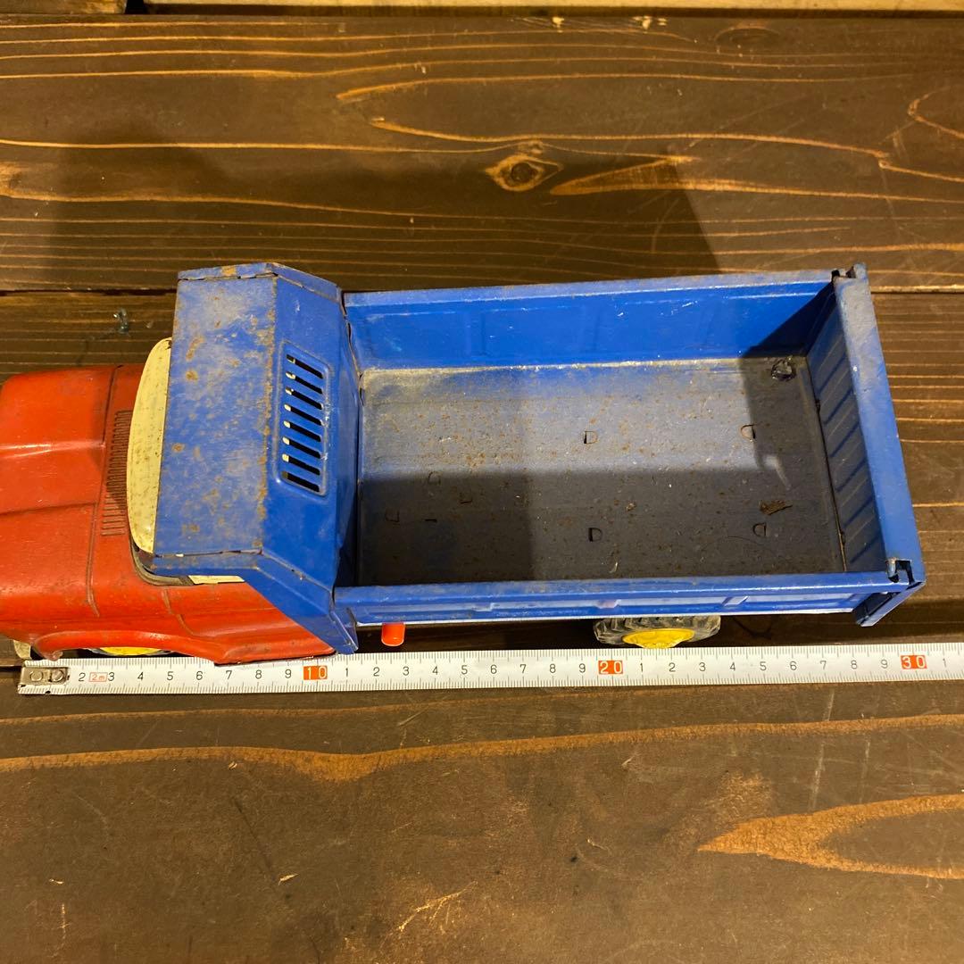 アサヒ玩具　シボレー　ヘビーダンプトラックのブリキおもちゃ