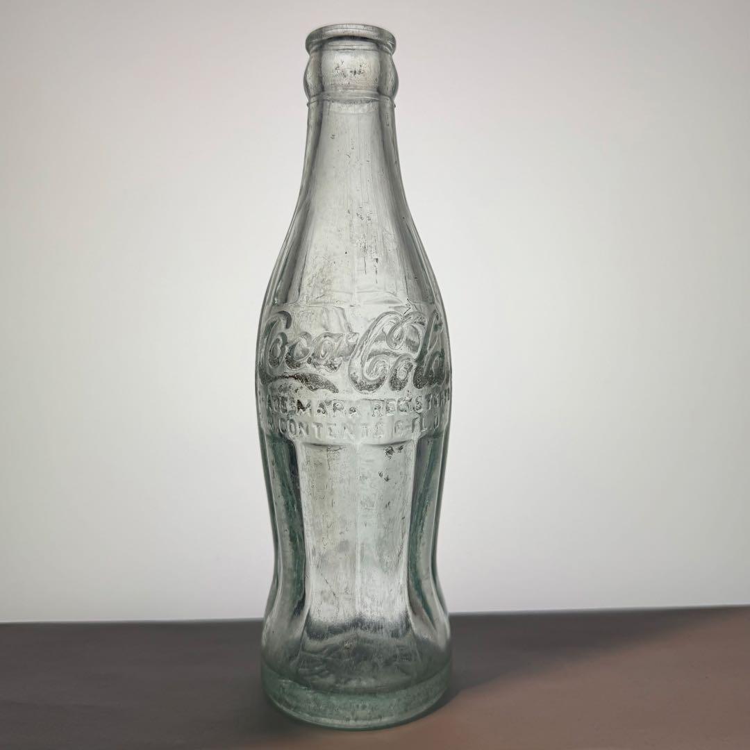 C2 1920年代　コカコーラ コンツァーボトル ライトグリーン 瓶