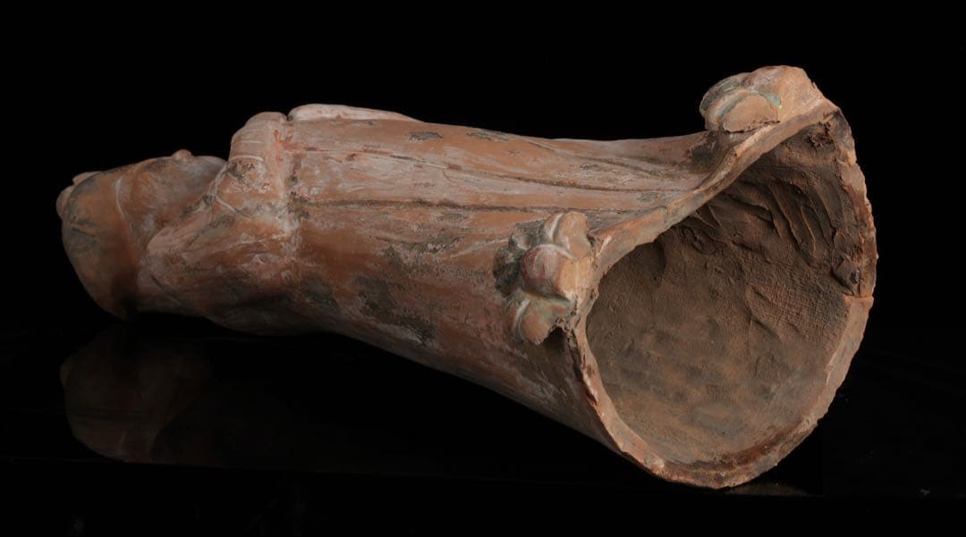 【中国古玩】加彩舞妓俑 加彩婦女俑婦人 俑置物 高さ79㎝ 唐物 古美術 骨董品