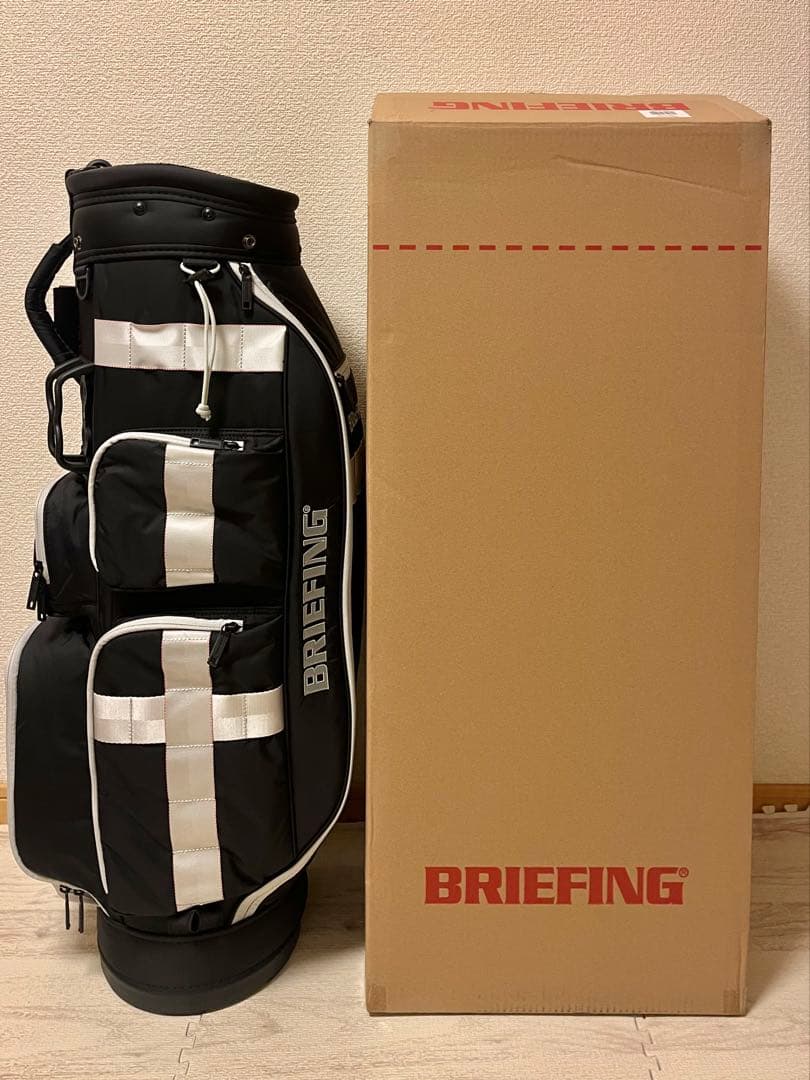 【新品】BRIEFING キャディバッグ CR-6 ブラック×ライトグレー
