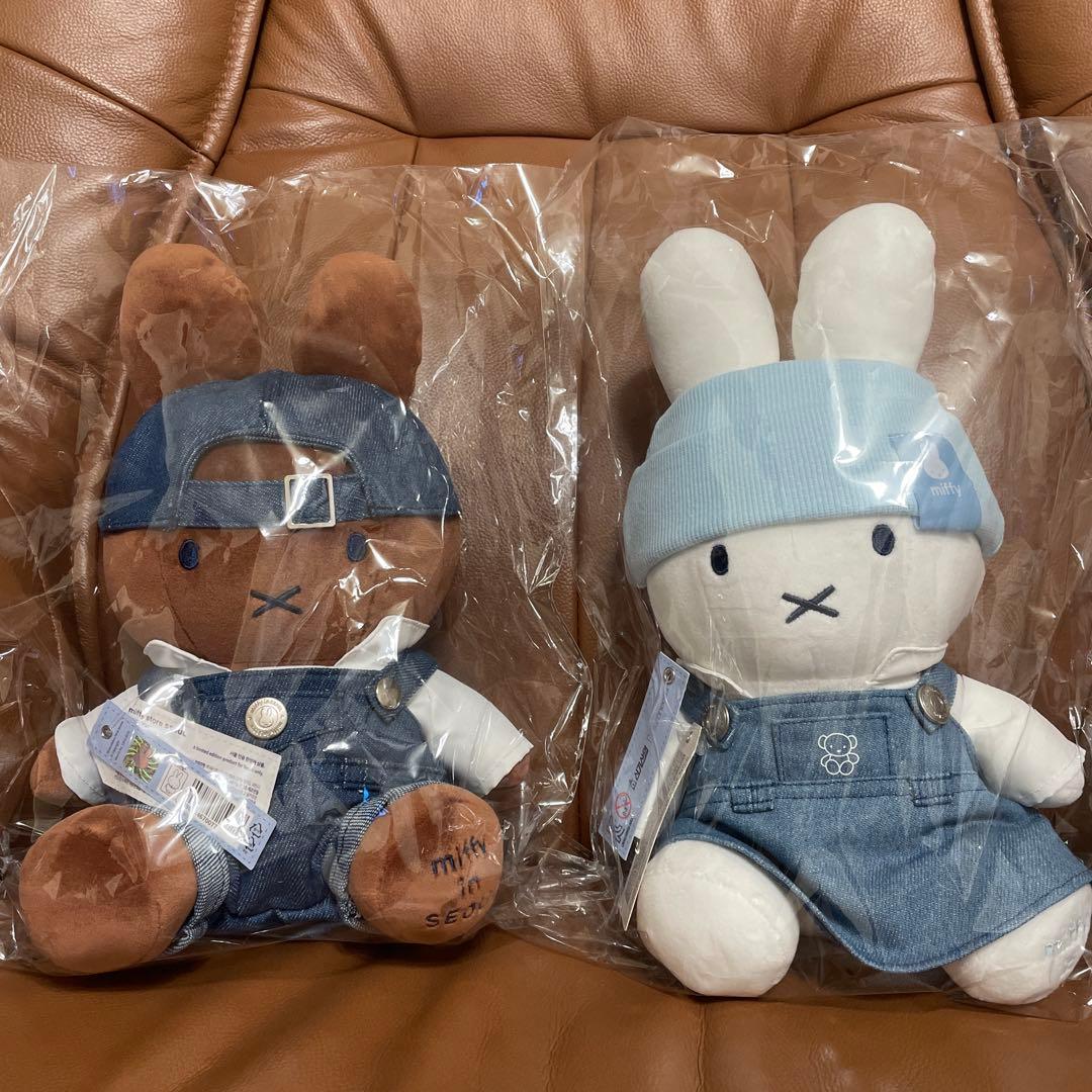 韓国ソンス　ミッフィー miffy ぬいぐるみ2体セット