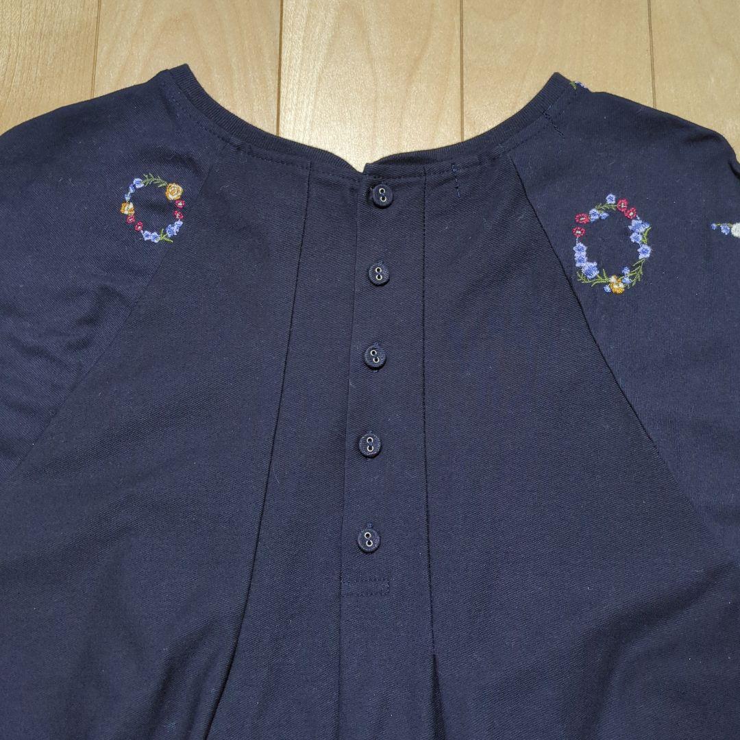 スーパーハッカ SUPER HAKKA フラワー刺繍 ワンピ フリーサイズ