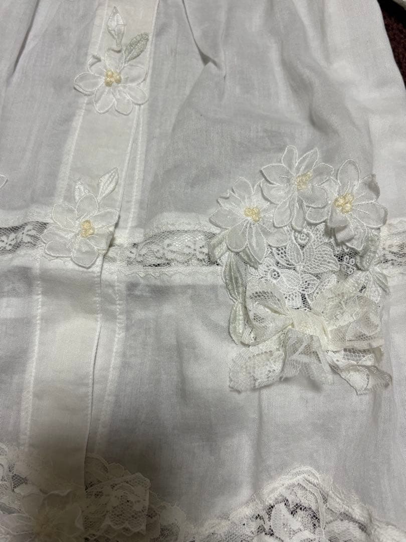 ホワイト ベビードレス 帽子・靴下付き 6点セット