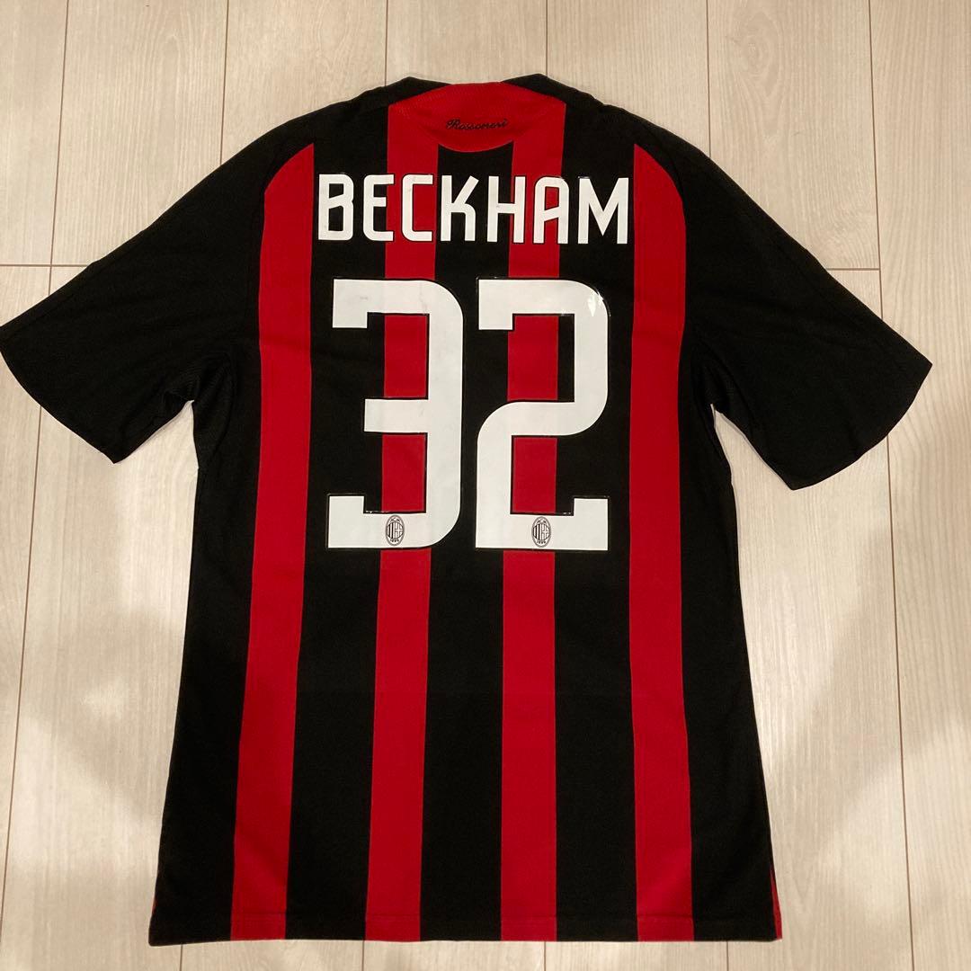 ベッカムネーム入り　ＡＣミランホームユニフォーム