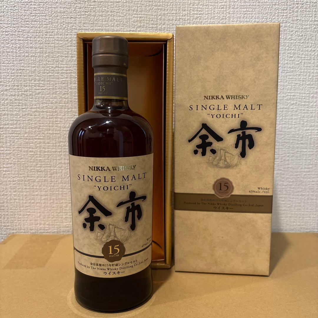 ニッカウイスキー　余市15年　余市蒸溜所15年貯蔵シングルモルト　箱付き　未開封