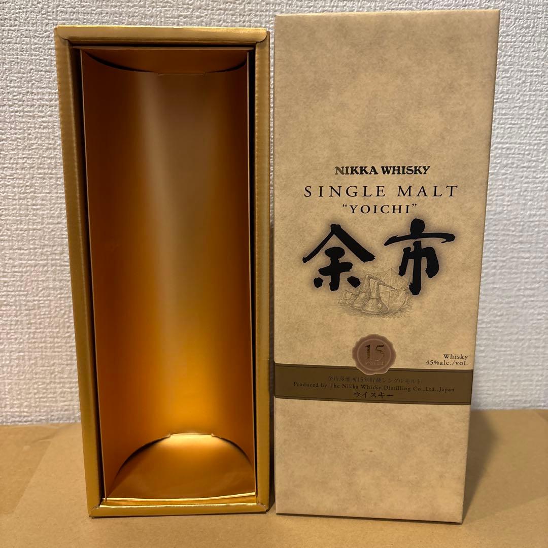 ニッカウイスキー　余市15年　余市蒸溜所15年貯蔵シングルモルト　箱付き　未開封