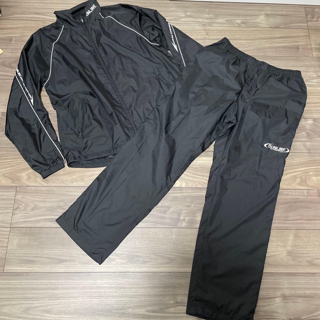 サンライン ステータス ウィンドブレーカースーツ ブラック Lサイズ