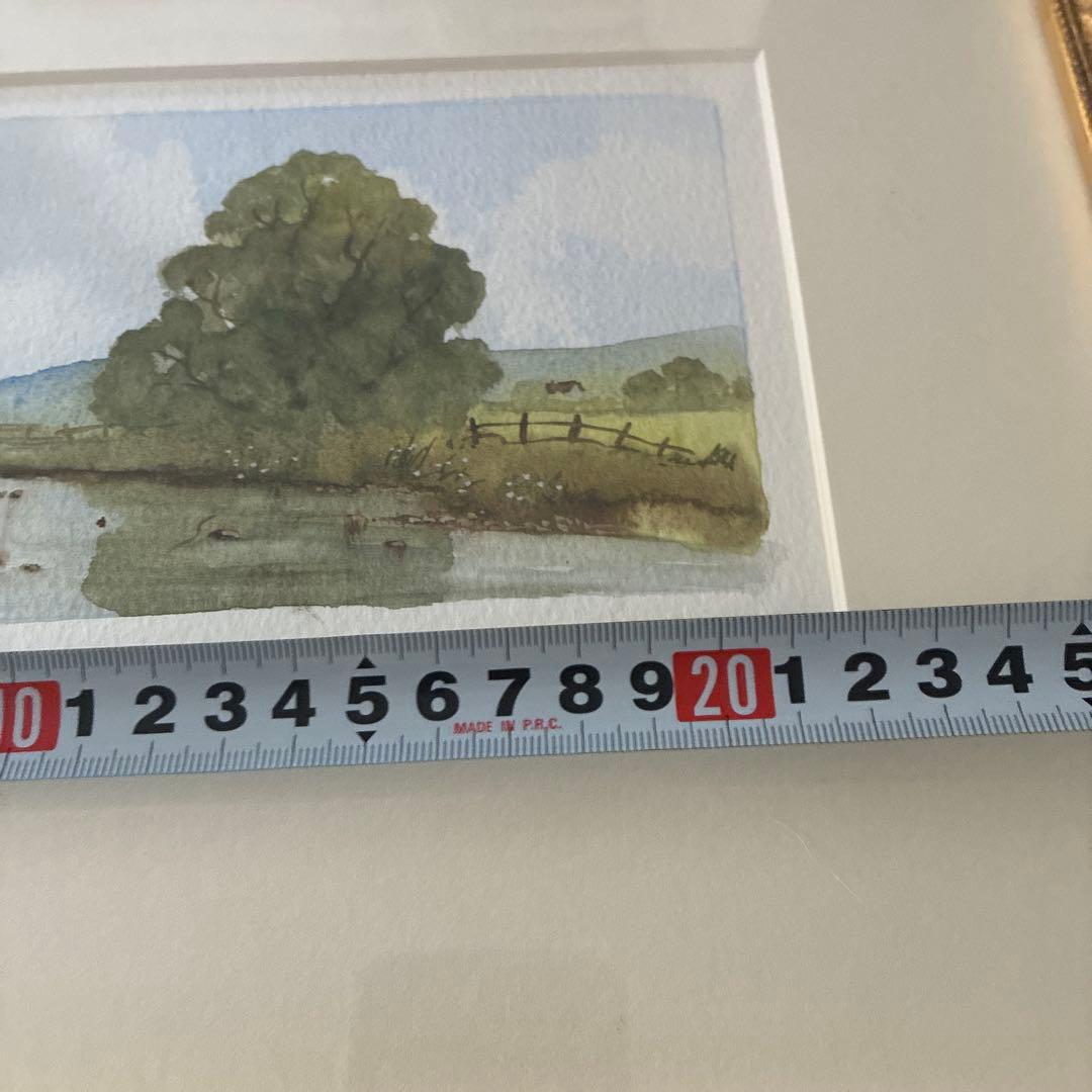 Digby Page イギリス　水彩画　Quiet country side