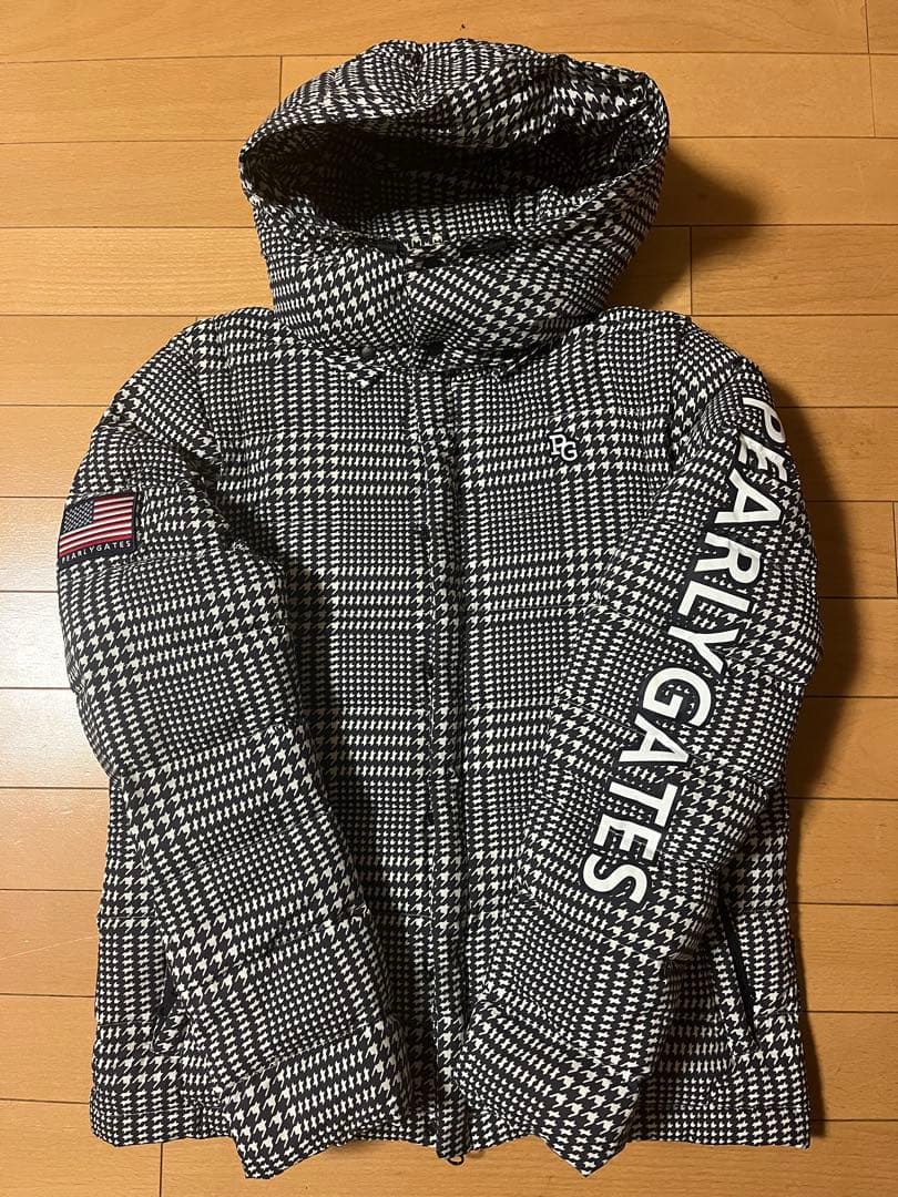 パーリーゲイツ グレンチェック柄 ダウンジャケット サイズ4